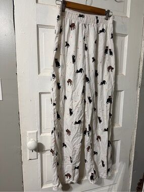 Hyde & Eek! Cat Print Straight Leg Pajama Pants XS